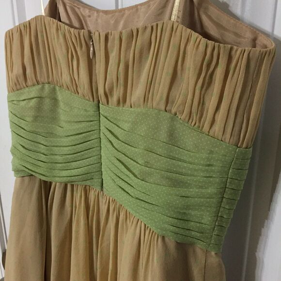 BCBG Tan and Green Dress - Picture 5 of 12